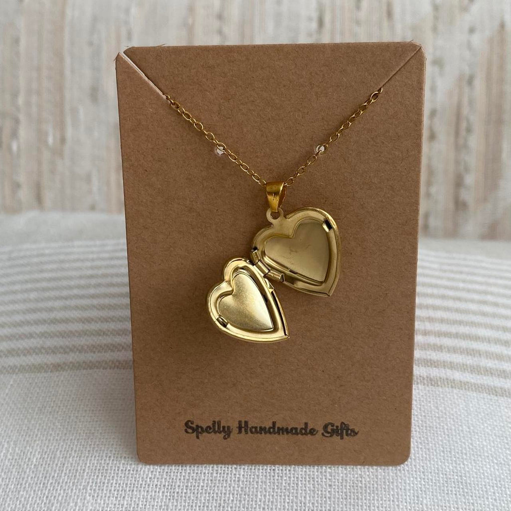 Medium Size Heart Locket Pendant Chain Necklace - Image 4