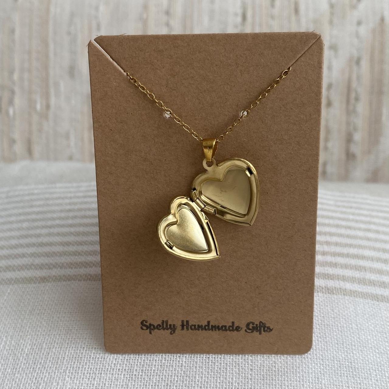 Medium Size Heart Locket Pendant Chain Necklace - Image 4