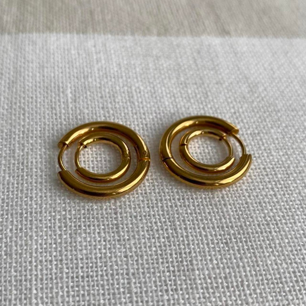 Small Size Gold Hoop Earrings Also Available In - Image 7