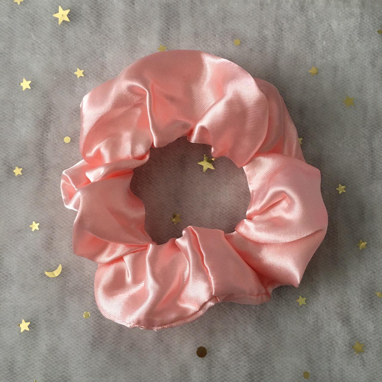 Orange Pink Blush Salmon Satin Scrunchie Instant - Image 3