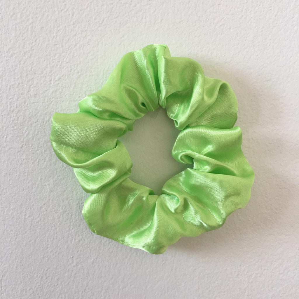 Lime Green Satin Scrunchie Instant Buy Enabled No