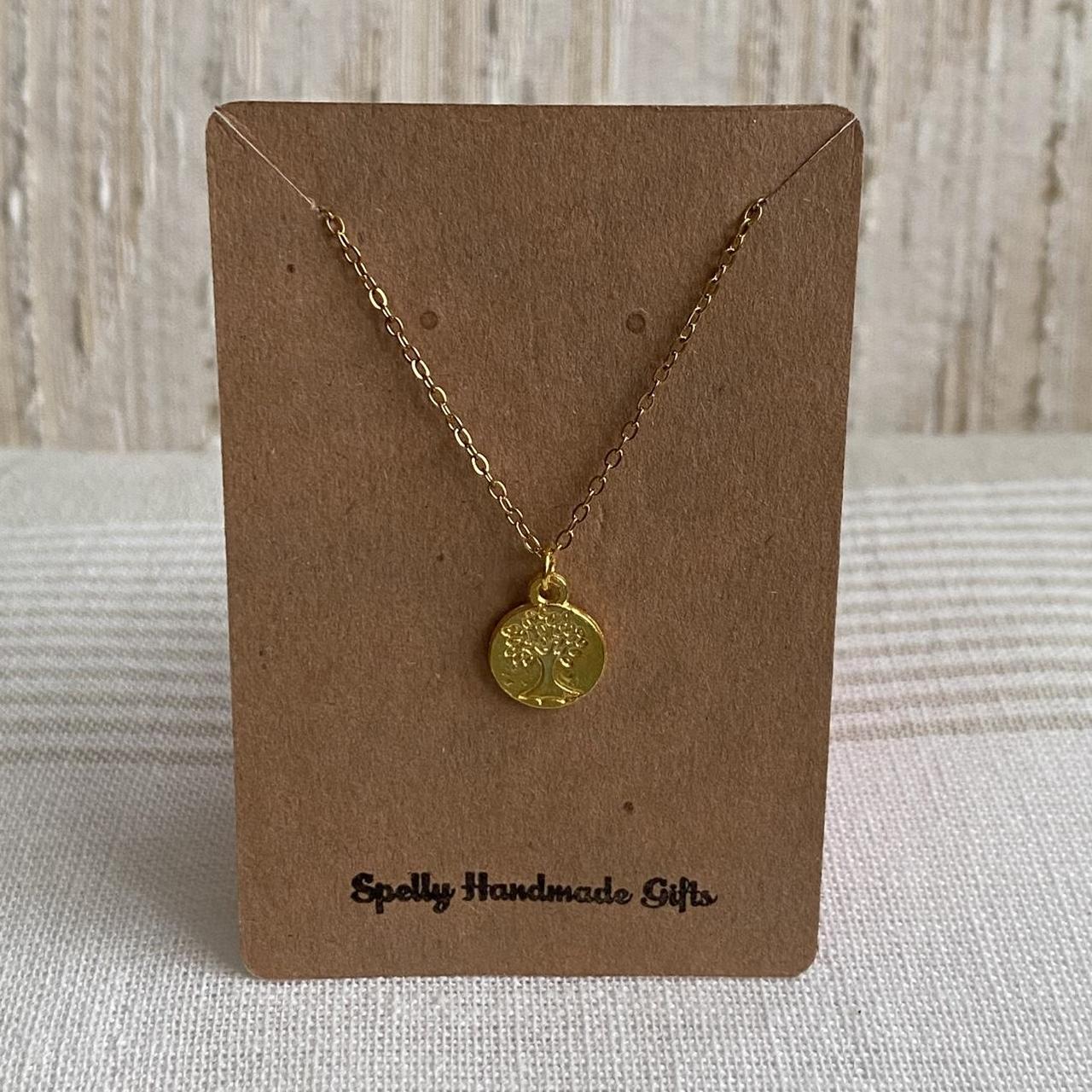 Gold Family Tree Of Life Circle Pendant Chain - Image 4