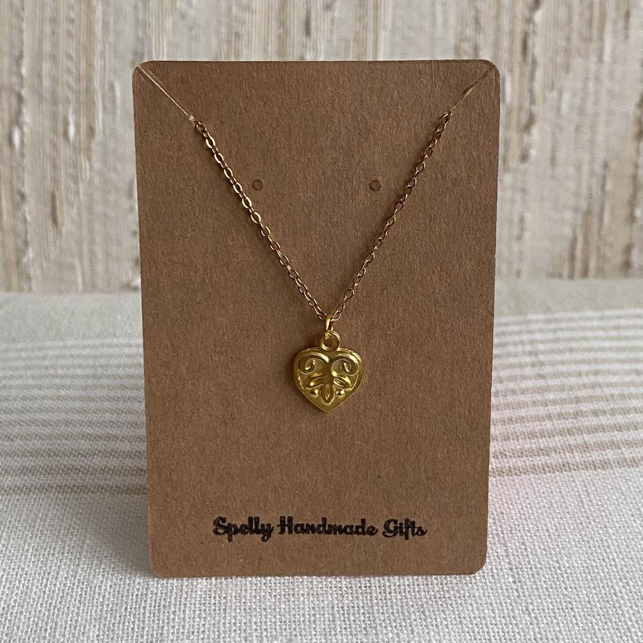 Elegant Gold Leaf Pendant Chain Necklace 18 Karat - Image 4