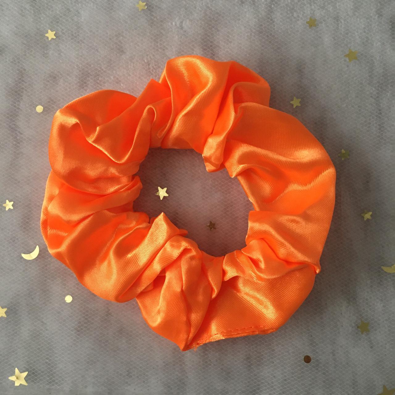 Bright Orange Satin Scrunchie Instant Buy Enabled - Image 3
