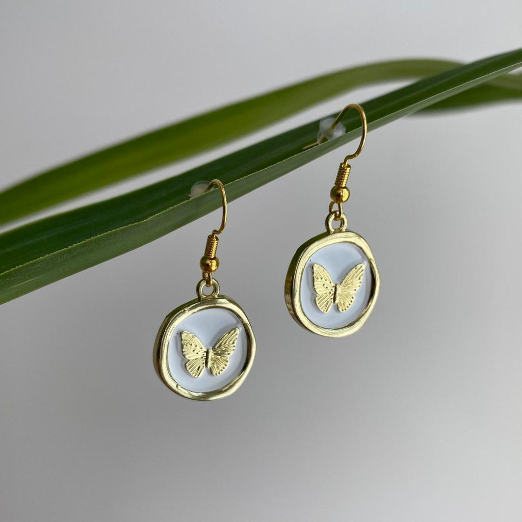 White And Gold Stamped Wax Seal Style Butterfly - Image 4