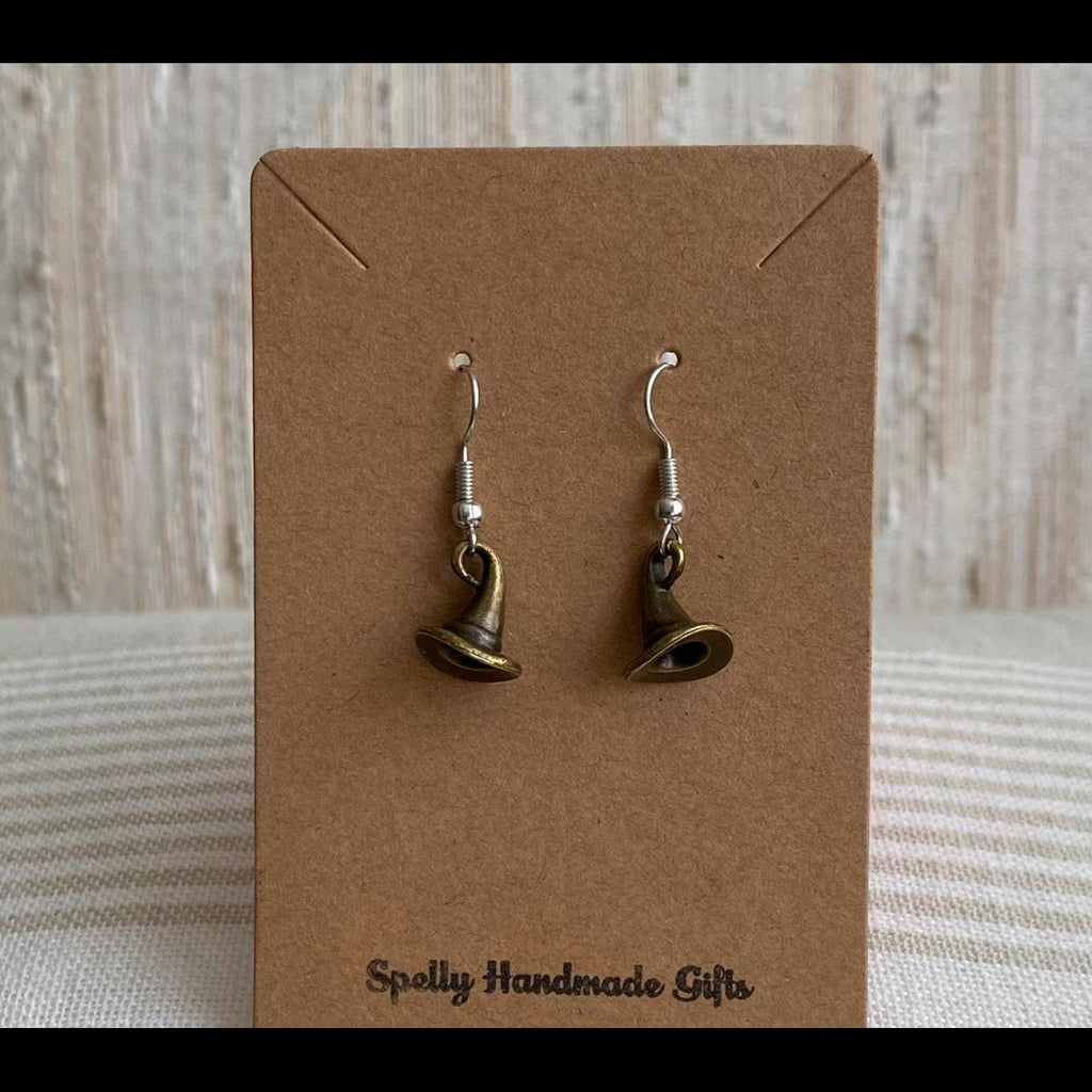 Witch Hat Dangle Earrings With Silver Accents Hand - Image 2