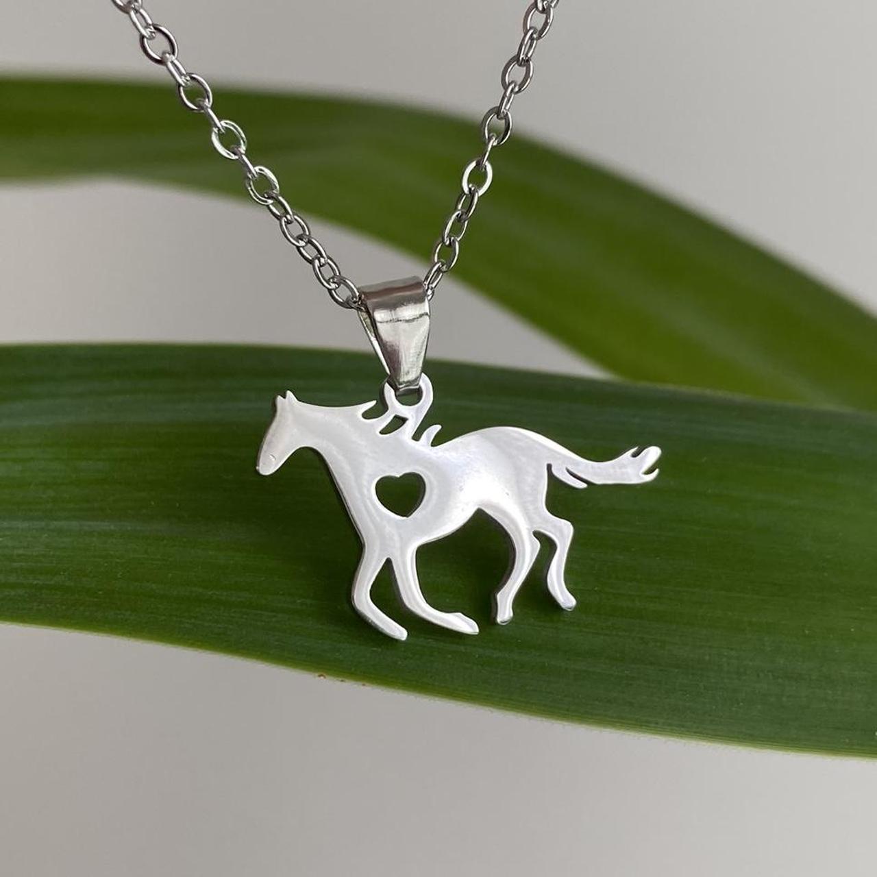 Heart Horse Pendant Chain Necklace Also Available