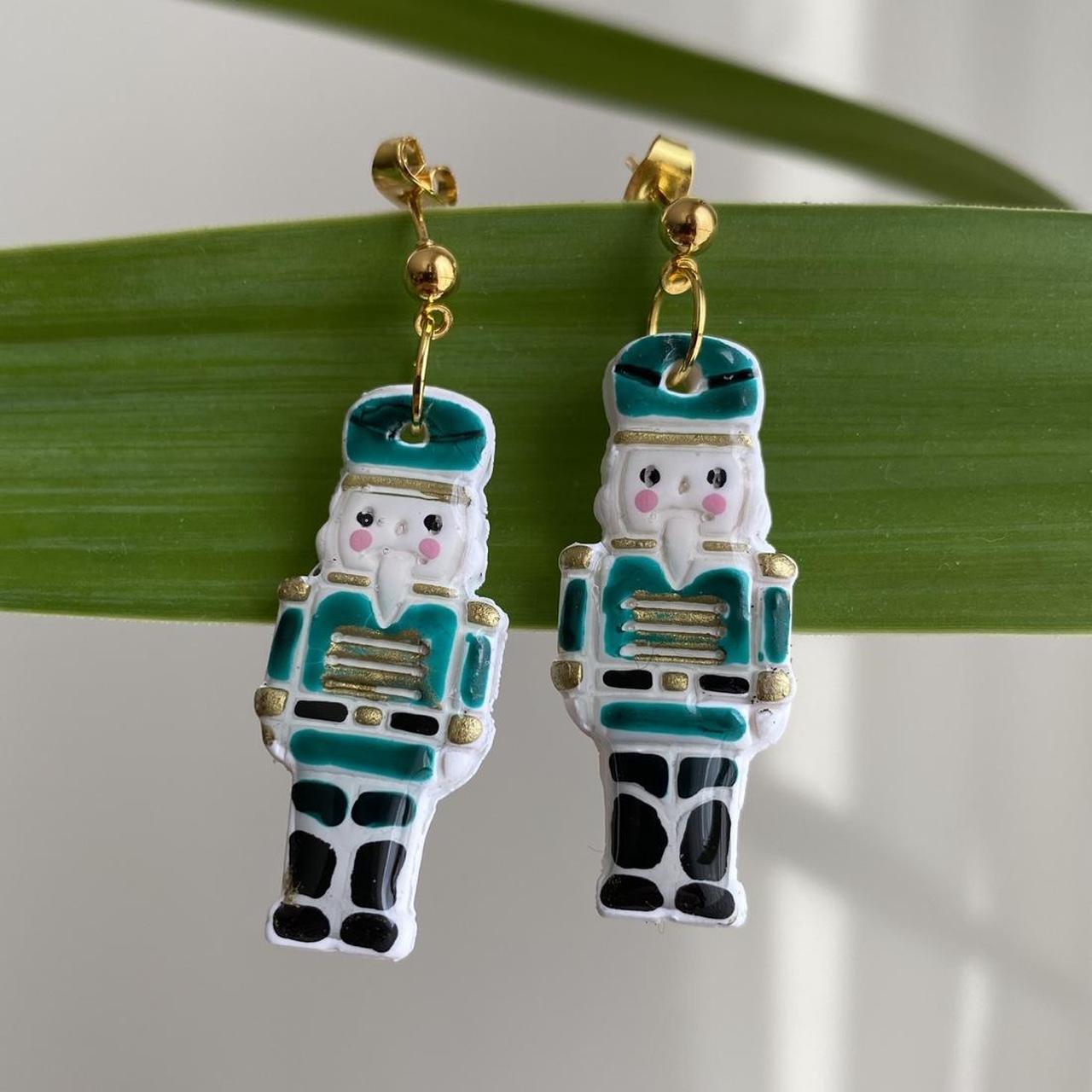 Made To Order Green Nutcracker Polymer Clay Dangle