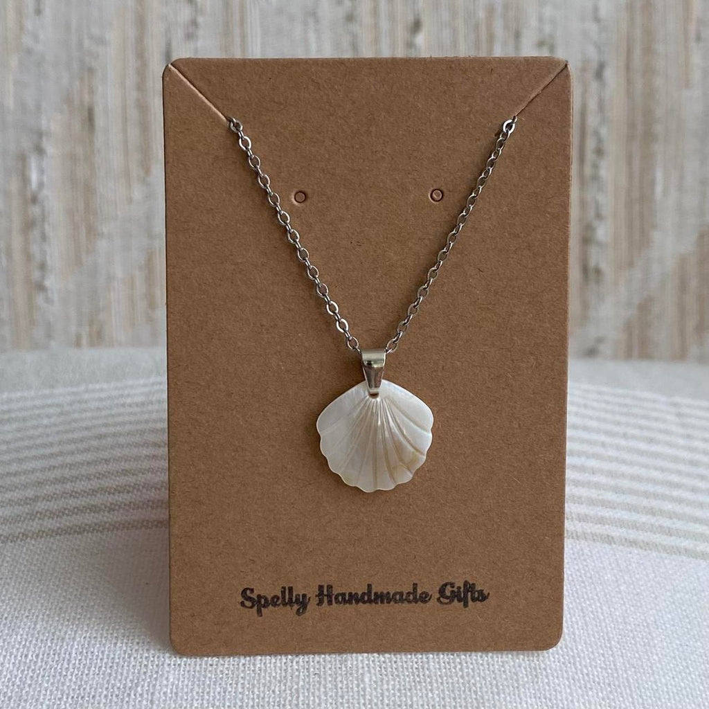 Genuine Shell Pendant Chain Necklace With Silver - Image 3