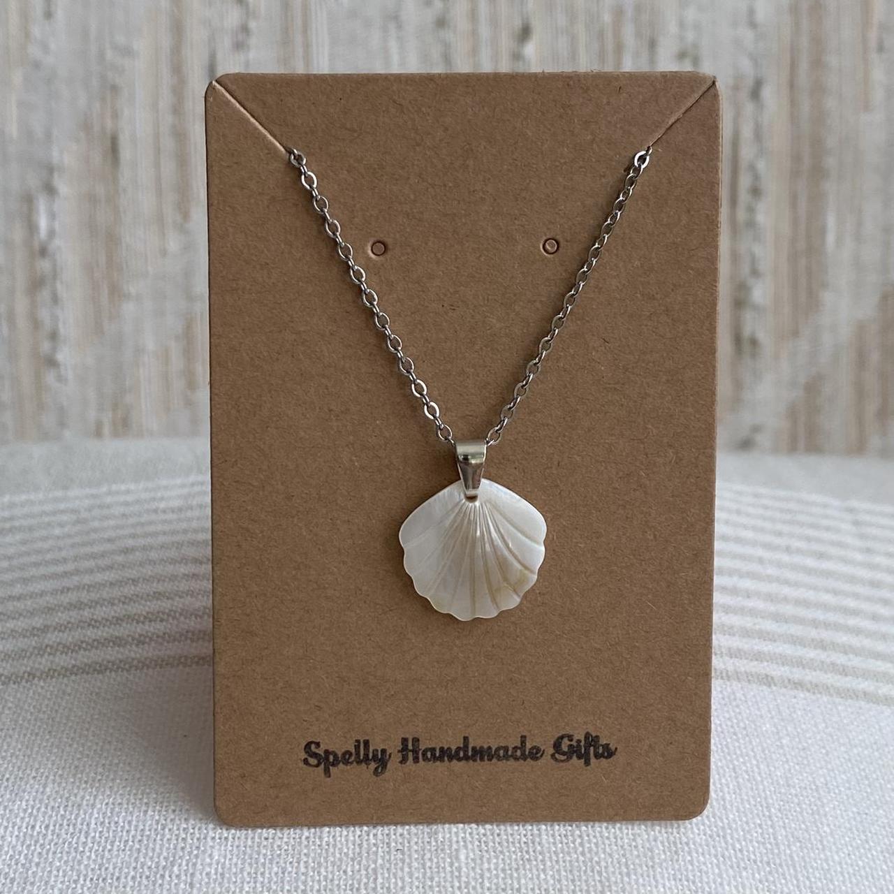 Genuine Shell Pendant Chain Necklace With Silver - Image 3