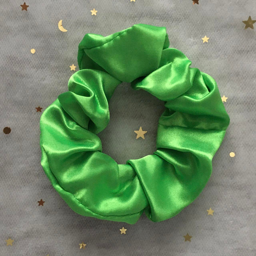 Tropical Green Satin Scrunchie Instant Buy - Image 3