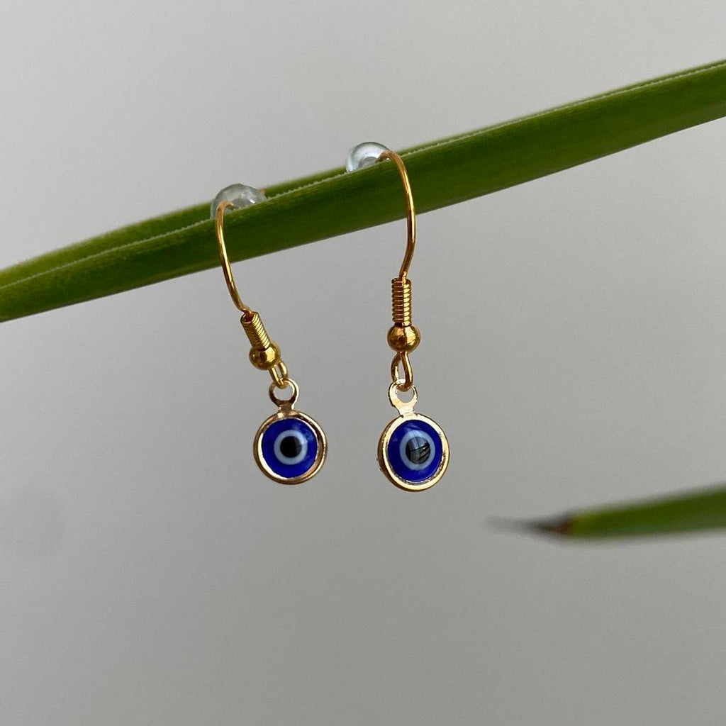 Gold Evil Eye Of Protection Dangle Earrings Also - Image 4