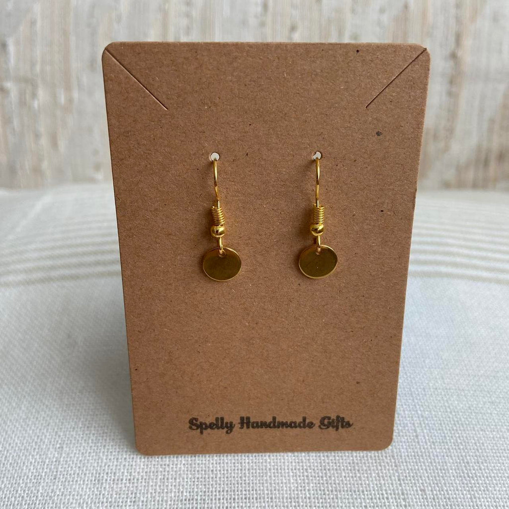 Gold Circle Dangle Earrings 100 Medical Grade - Image 4