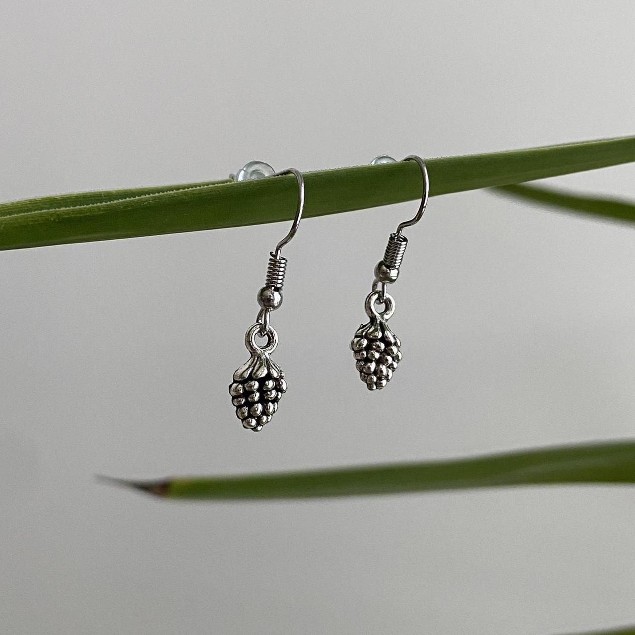 Silver Pinecone Dangle Earrings Also Comes In - Image 4