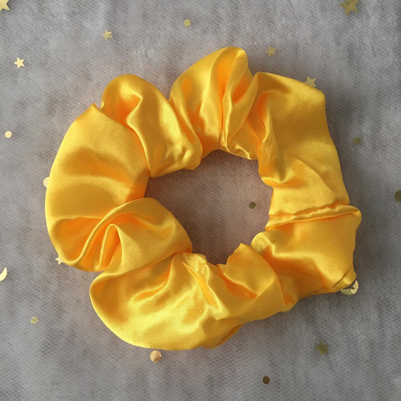 Golden Yellow Satin Scrunchie Instant Buy Enabled - Image 3