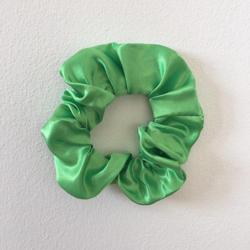 Tropical Green Satin Scrunchie Instant Buy