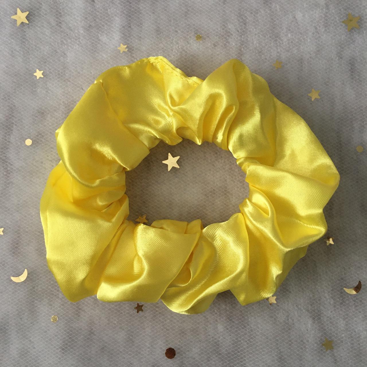 Canary Yellow Satin Scrunchie Instant Buy Enabled - Image 3