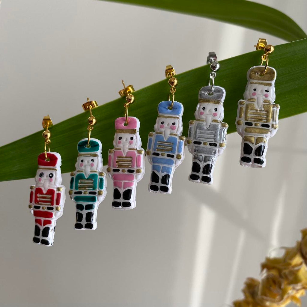 Made To Order Red Nutcracker Polymer Clay Dangle - Image 4