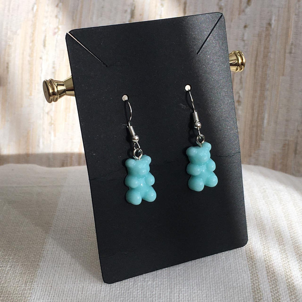 Cute Hand Made Resin Blue Turquoise Gummy Bear Drop - Image 3