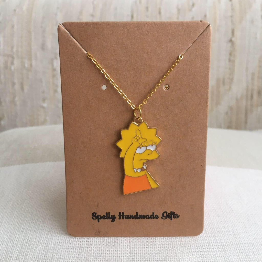 Lisa Simpson Loser Chain Pendant Necklace Capital L - Image 3