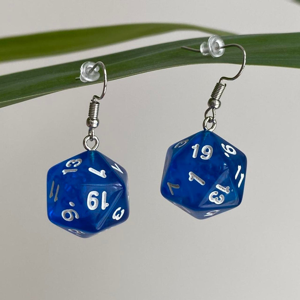 Dd Dungeons And Dragons D20 Blue Dice Dangle