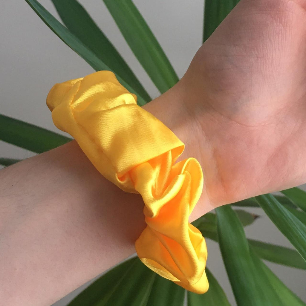 Golden Yellow Satin Scrunchie Instant Buy Enabled - Image 2