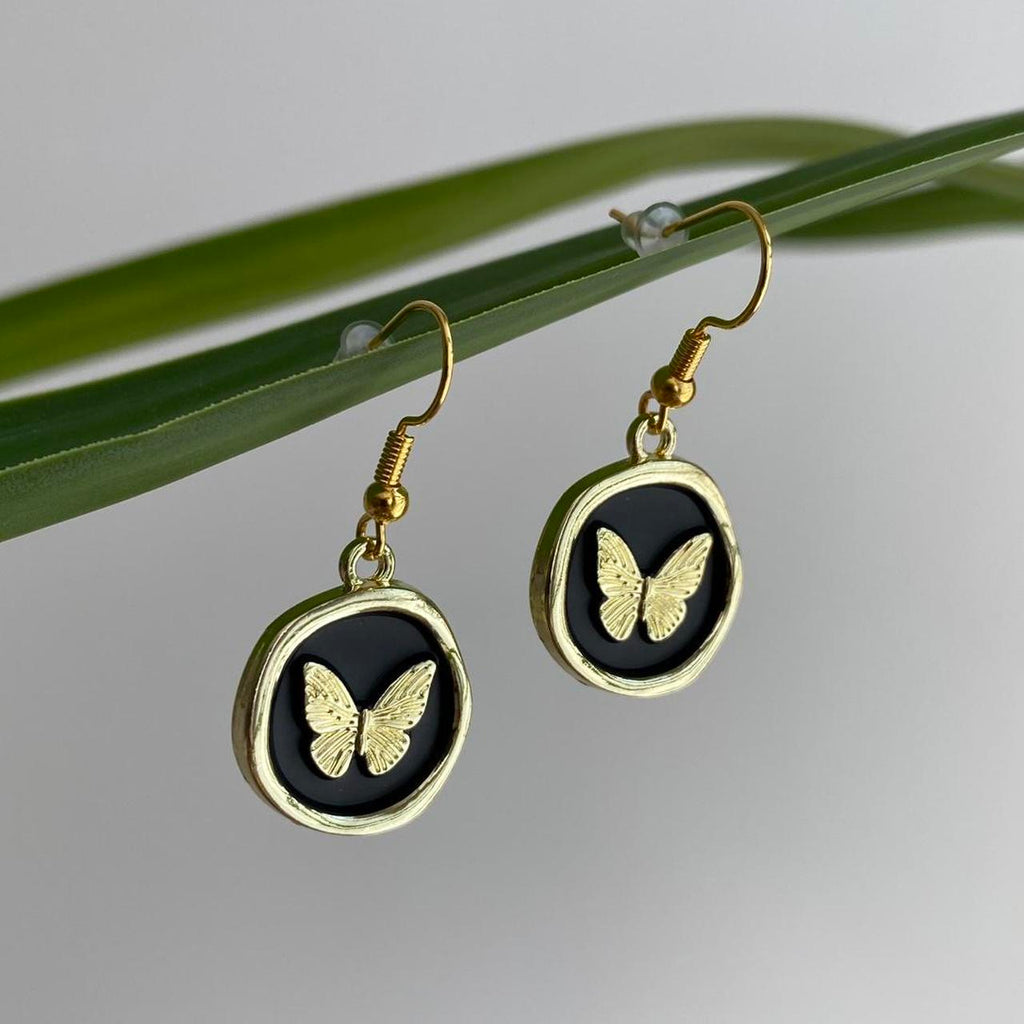 Black And Gold Stamped Wax Seal Style Butterfly - Image 4