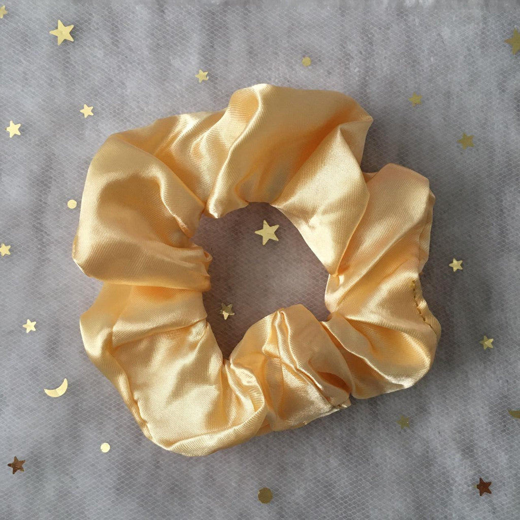 Yellow Champagne Gold Satin Scrunchie Instant Buy - Image 3