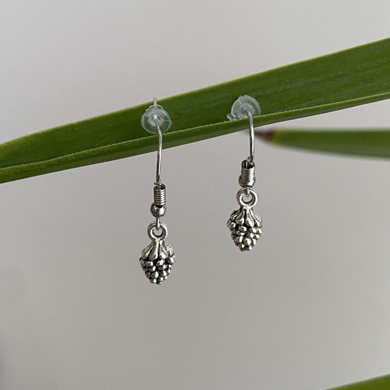 Silver Pinecone Dangle Earrings Also Comes In - Image 3