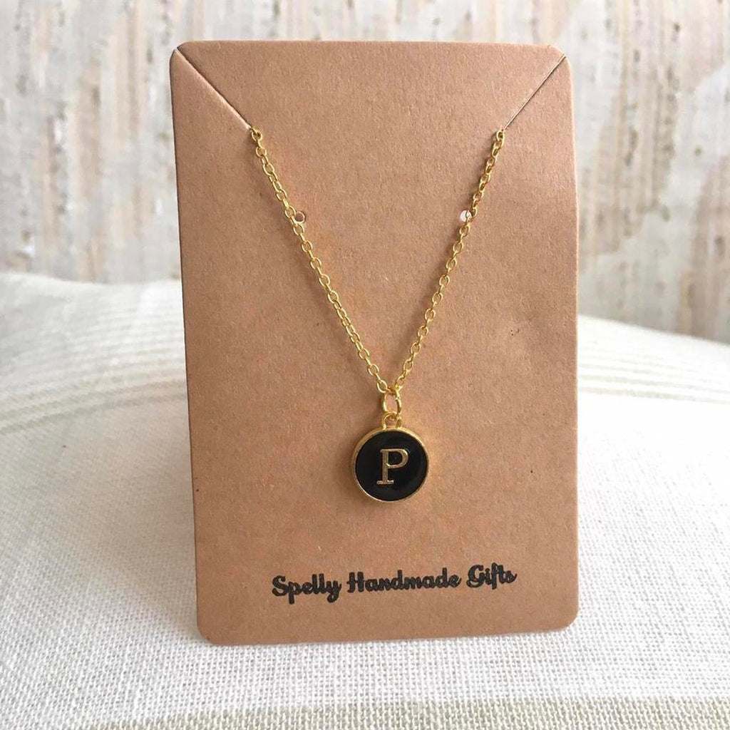 Letter P Initial Pendant Chain Necklace Hand Made - Image 2