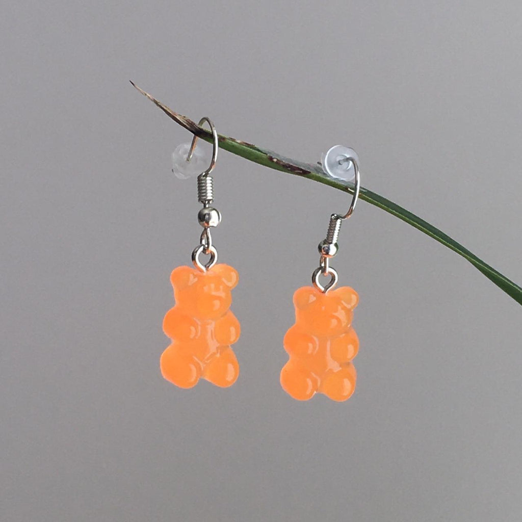 Cute Hand Made Resin Orange Crush Gummy Bear Drop
