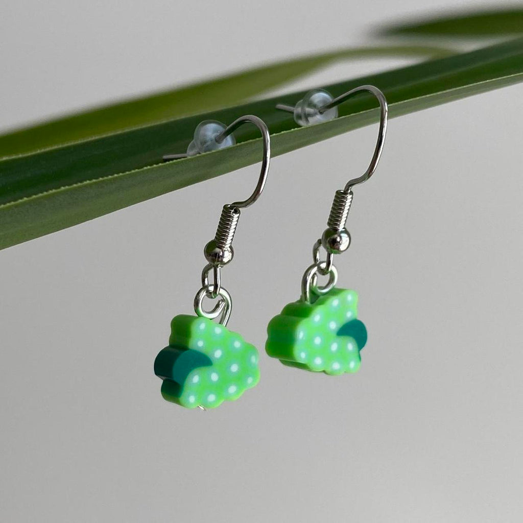 Green Grapes Fruit Polymer Clay Dangle Earrings With - Image 2