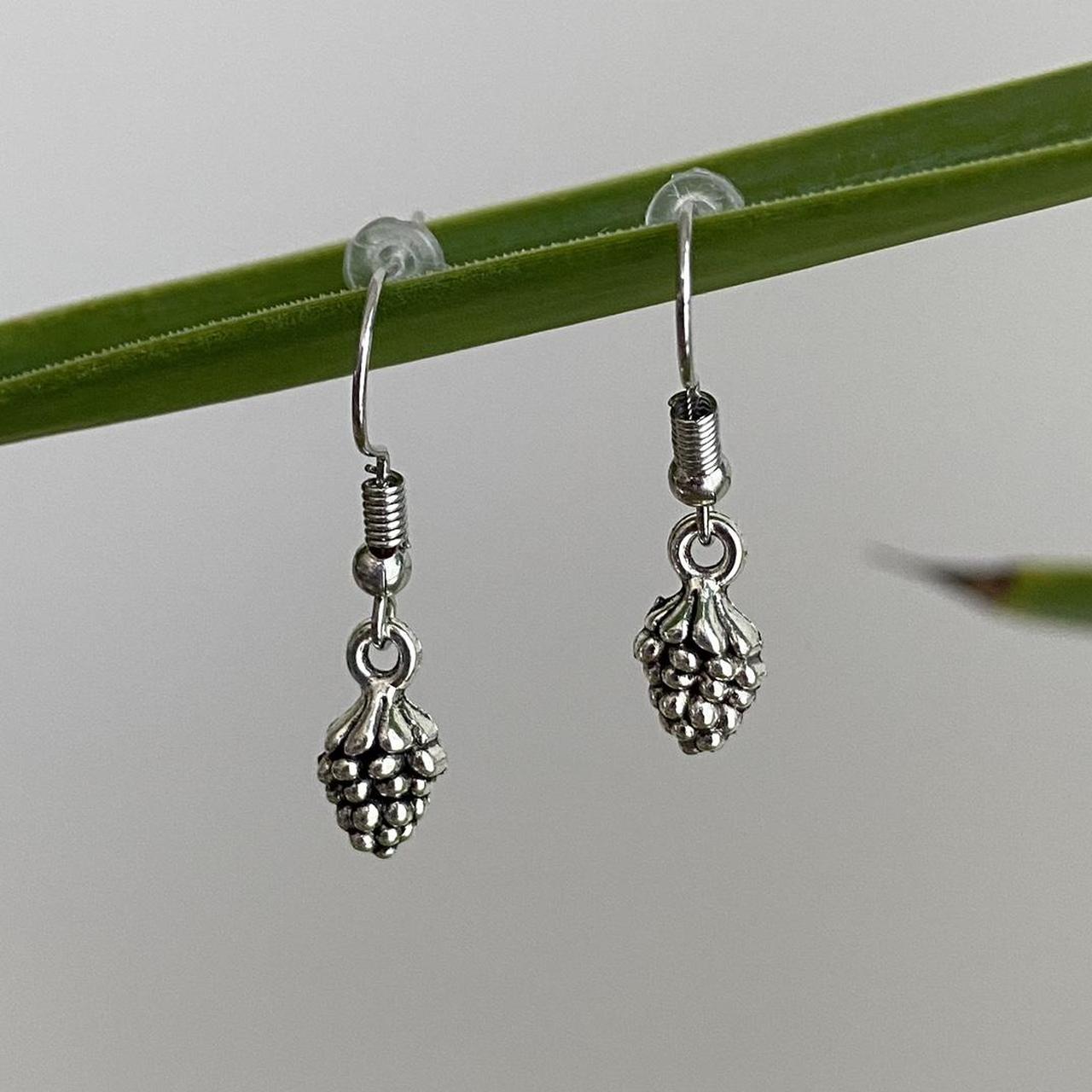 Silver Pinecone Dangle Earrings Also Comes In