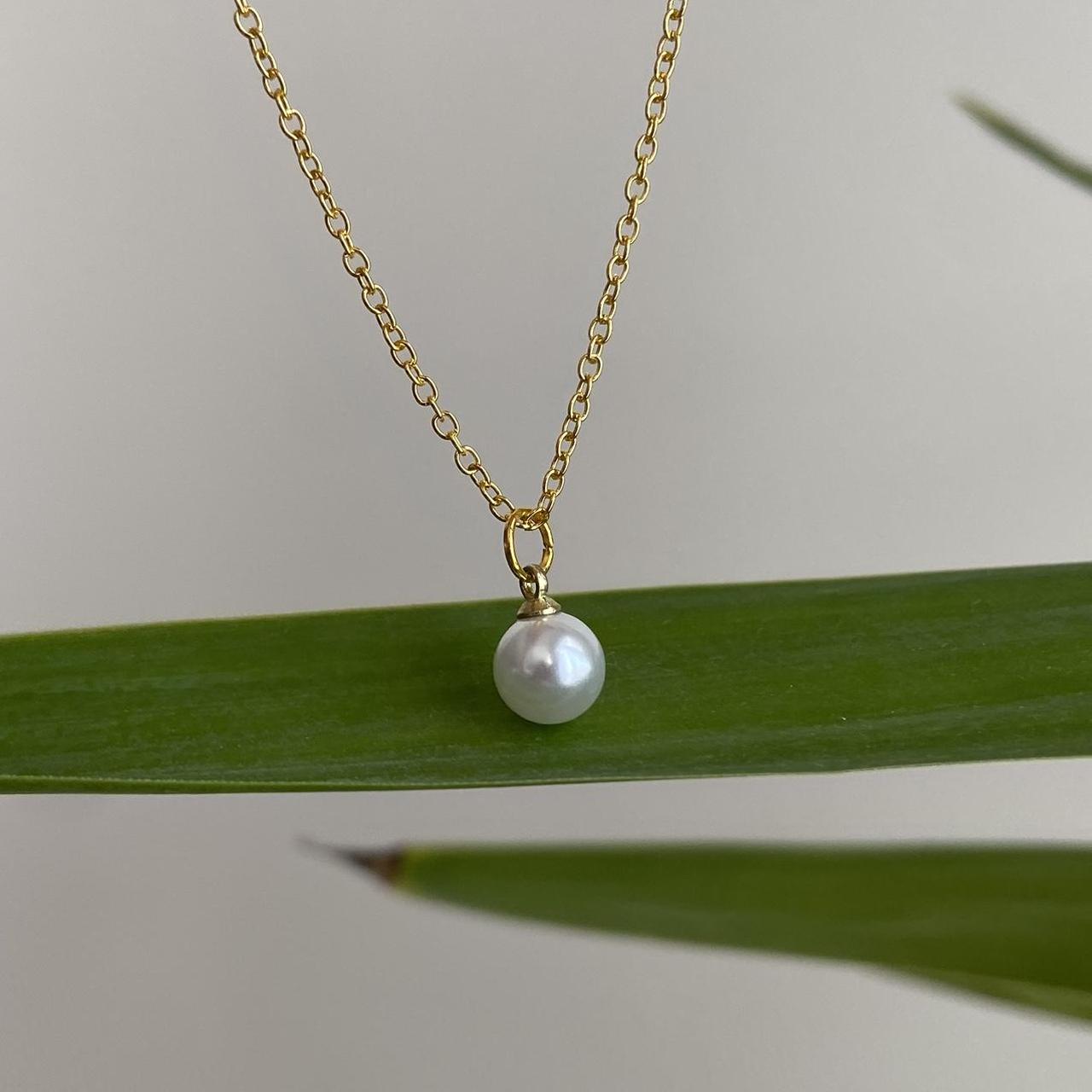 Elegant Faux Pearl Pendant Chain Necklace 18 - Image 7