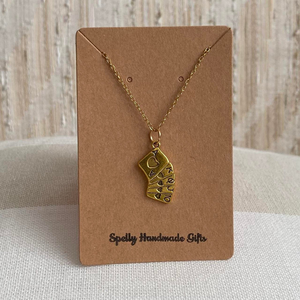 Gold Playing Cards Pendant Chain Necklace Ace - Image 4