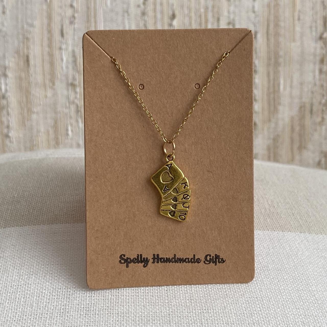Gold Playing Cards Pendant Chain Necklace Ace - Image 4