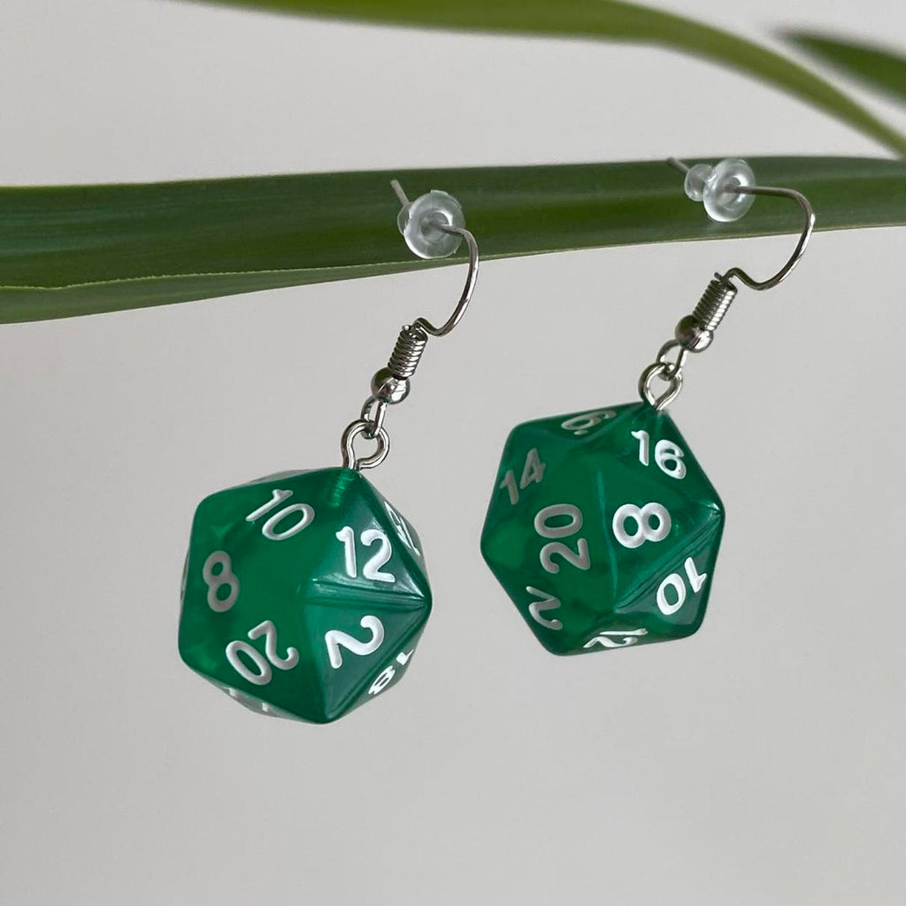 Dd Dungeons And Dragons D20 Green Dice Dangle - Image 2