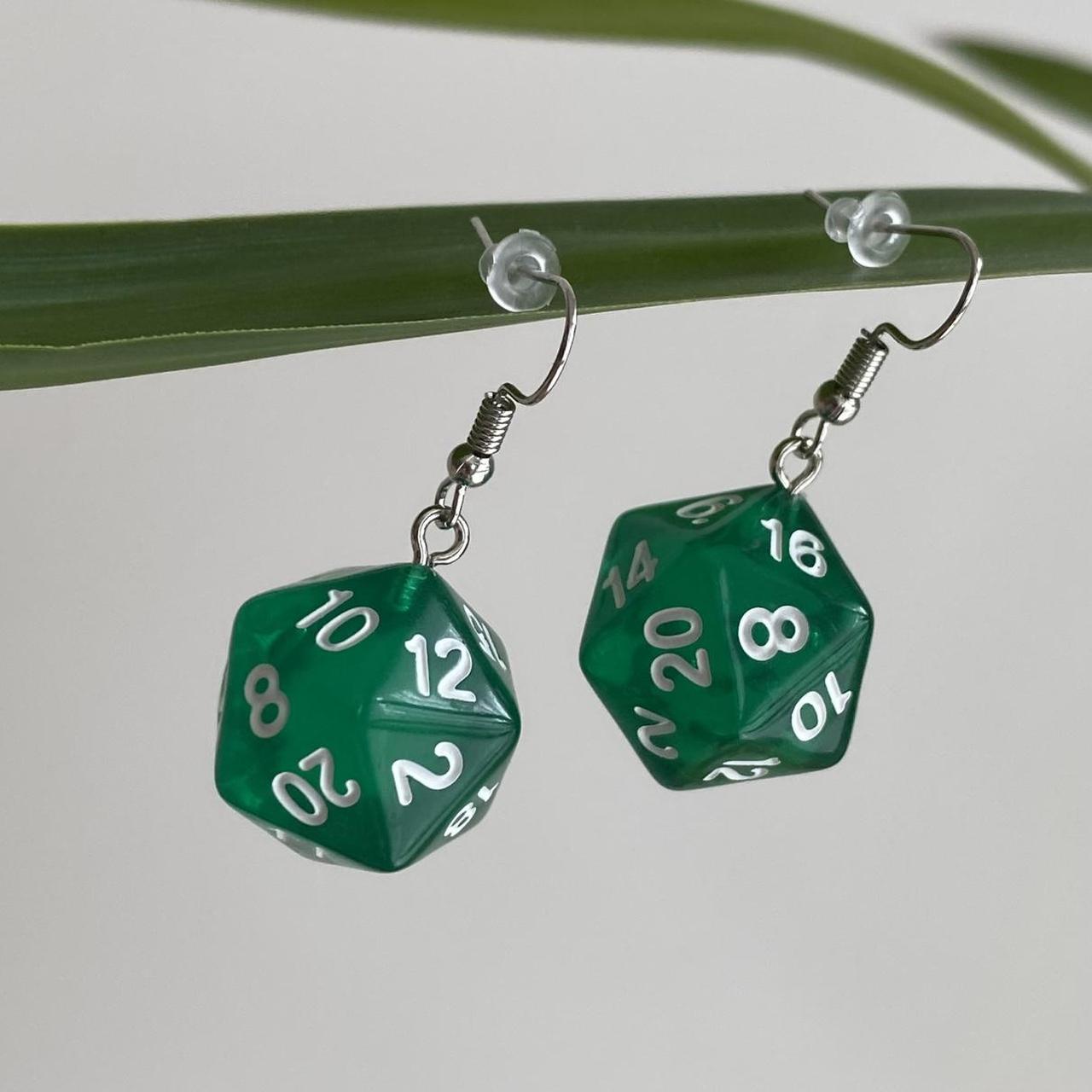 Dd Dungeons And Dragons D20 Green Dice Dangle - Image 2