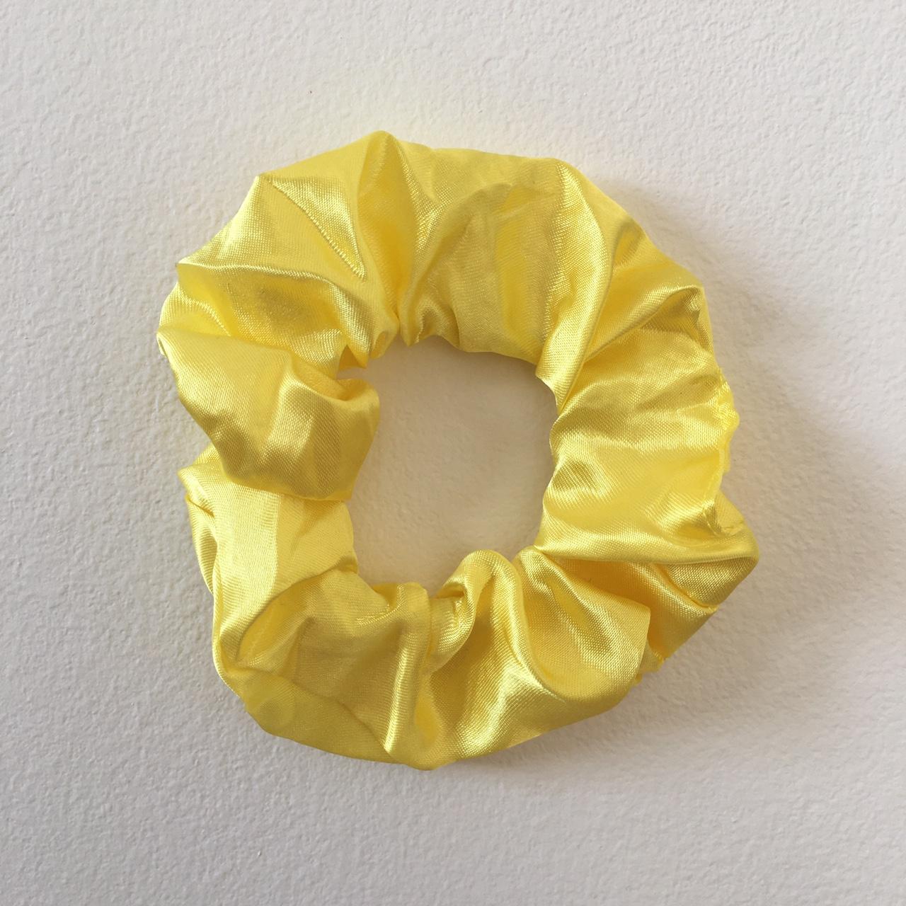 Canary Yellow Satin Scrunchie Instant Buy Enabled