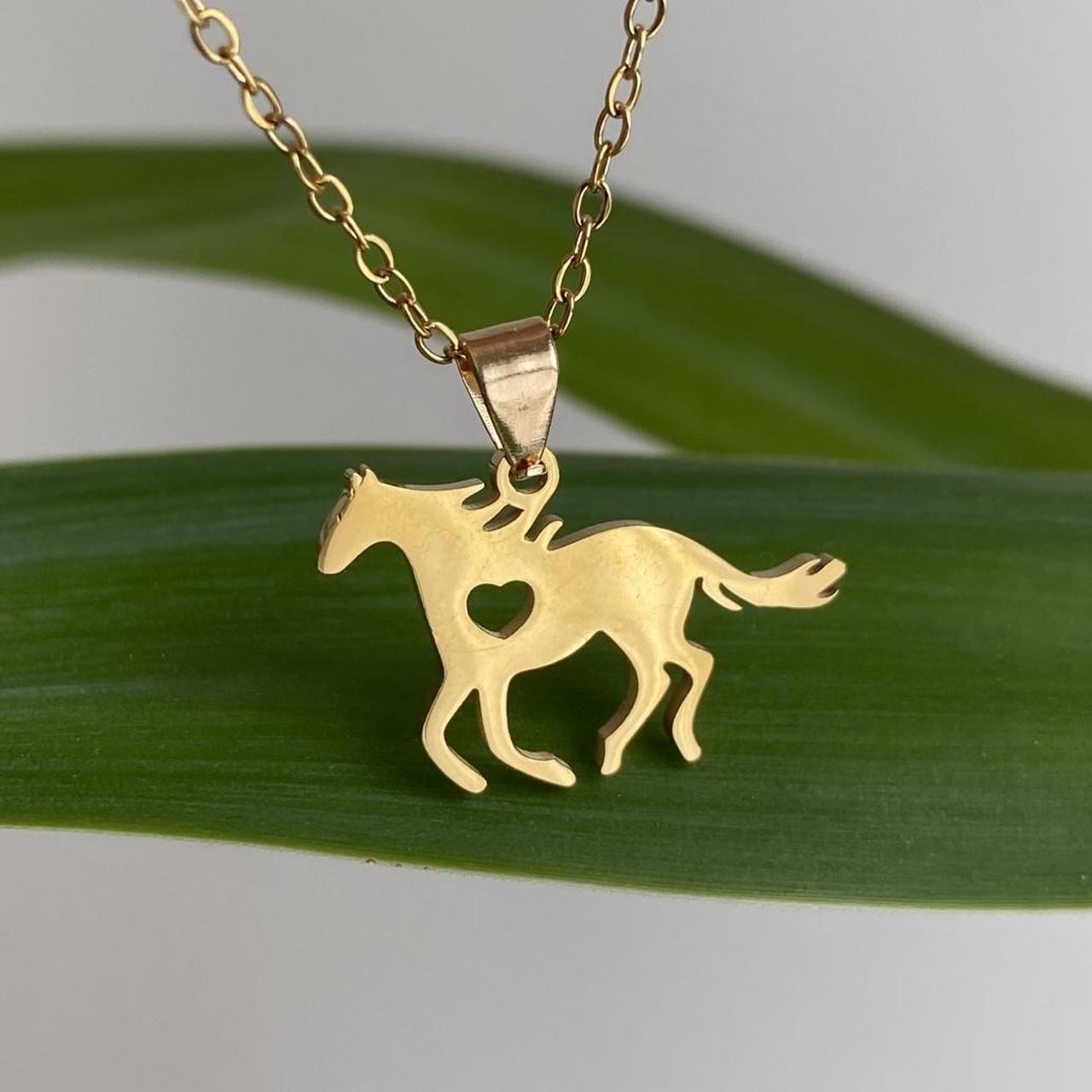 Heart Horse Pendant Chain Necklace Also Available