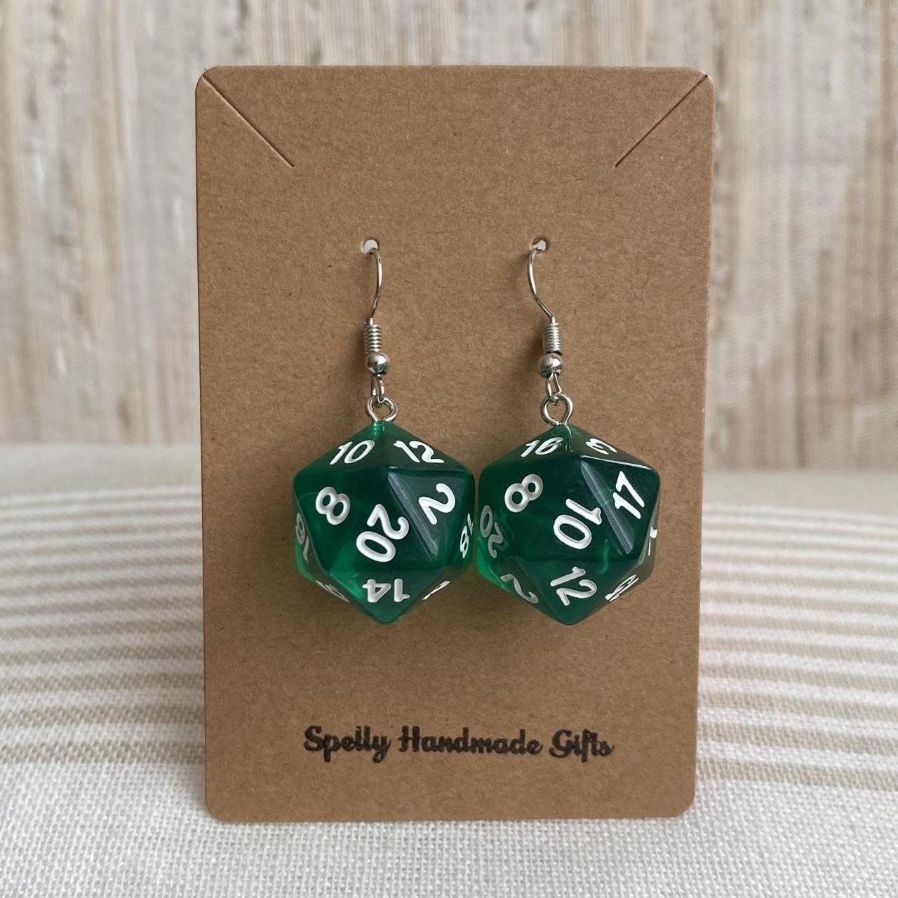 Dd Dungeons And Dragons D20 Green Dice Dangle - Image 4