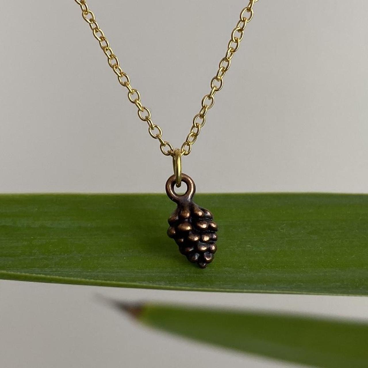Brown Acorn Pendant Chain Necklace Also Available