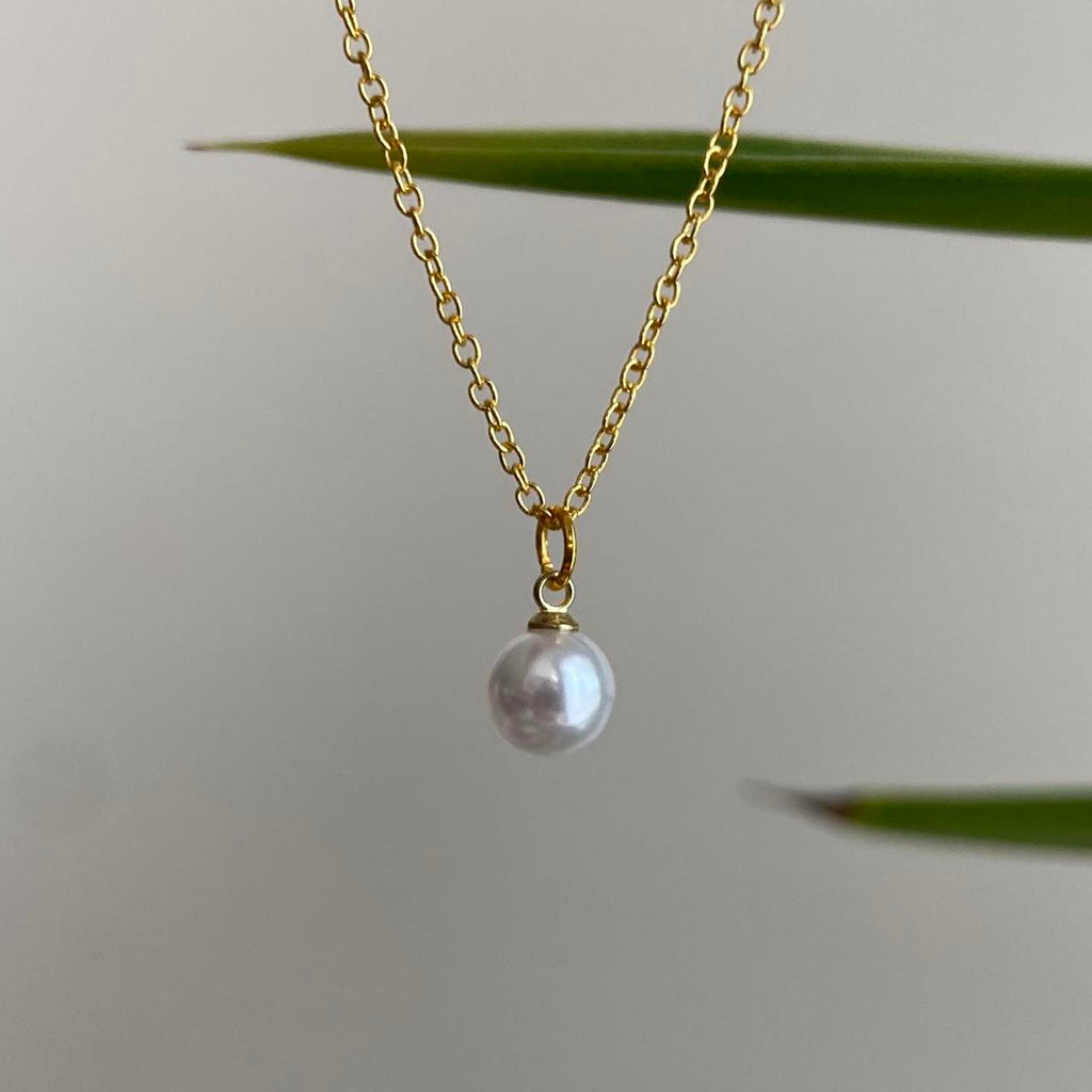 Elegant Faux Pearl Pendant Chain Necklace 18 - Image 5