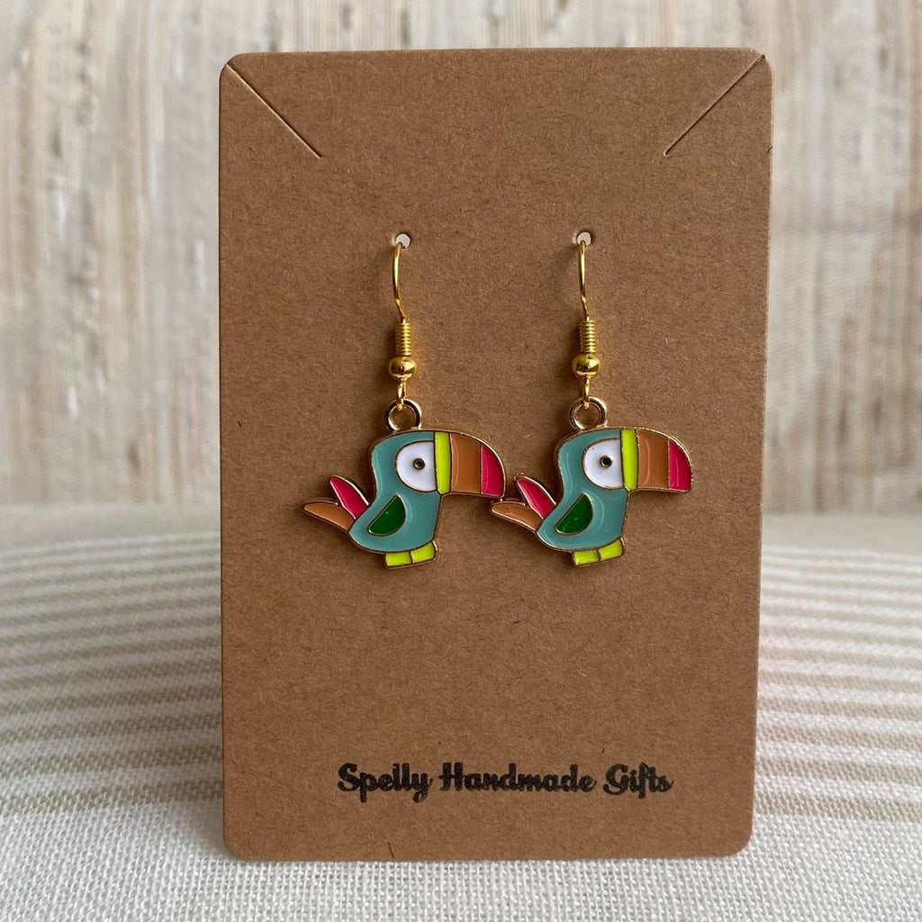 Colourful Tropical Turquoise Toucan Bird Enamel - Image 3