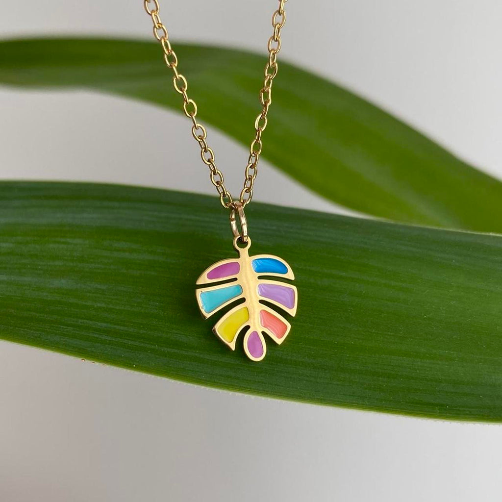 18 Karat Gold Plated Multi Coloured Enamel Tropical - Image 2