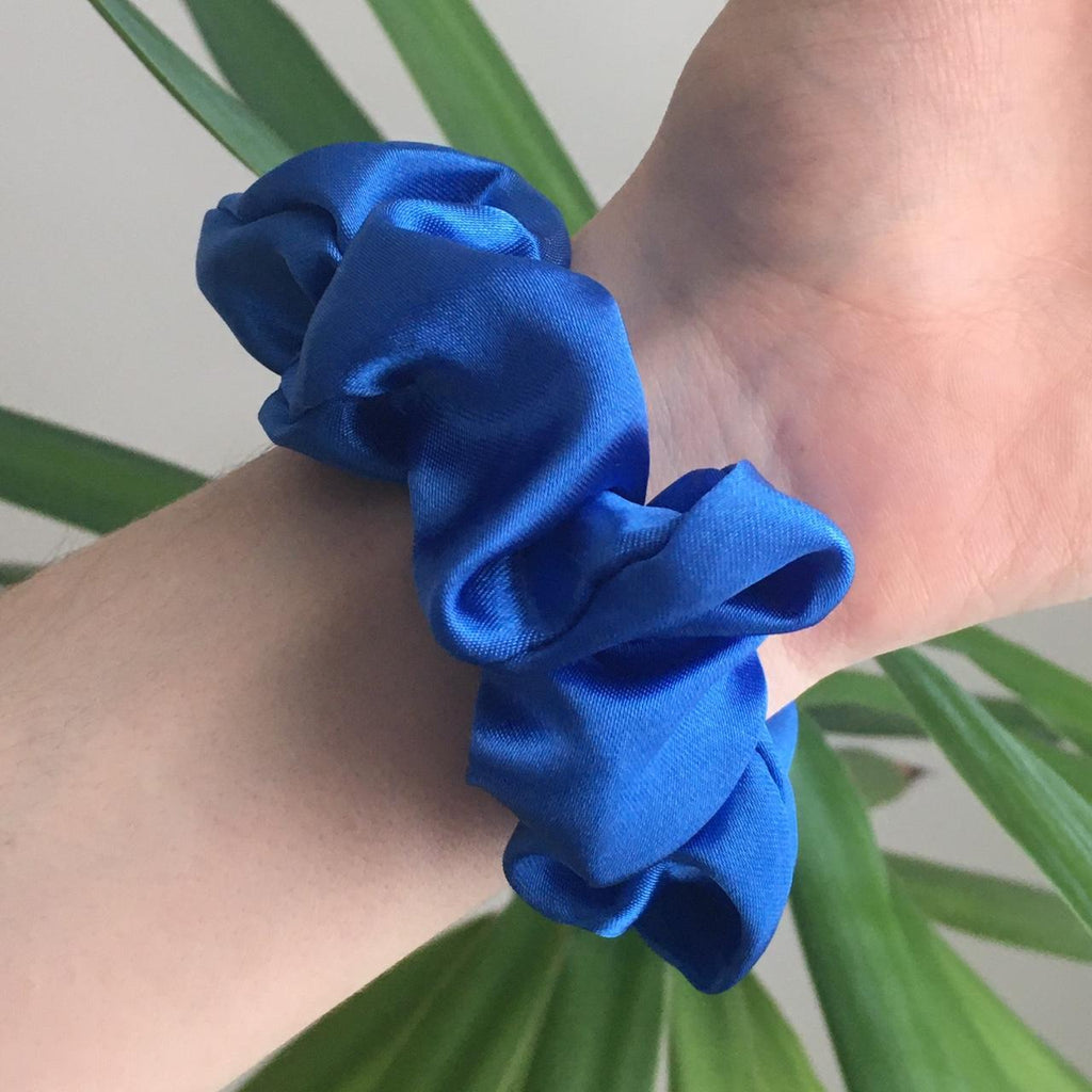 Cobalt Blue Satin Scrunchie Instant Buy Enabled - Image 2