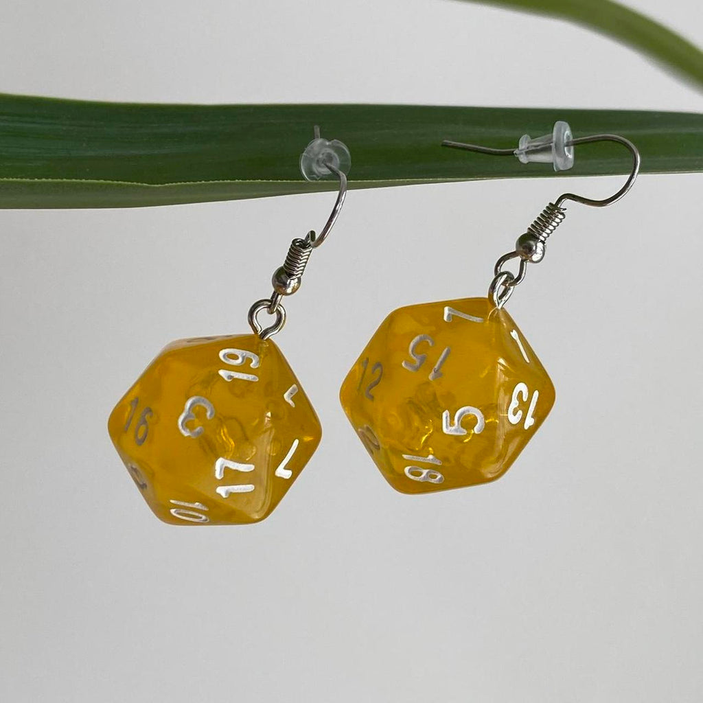 Dd Dungeons And Dragons D20 Yellow Dice Dangle - Image 2