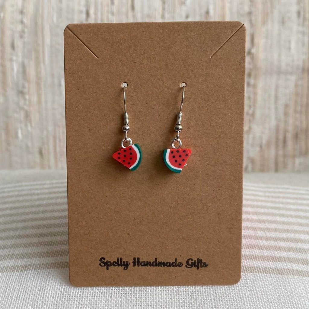 Watermelon Fruit Polymer Clay Dangle Earrings With - Image 3