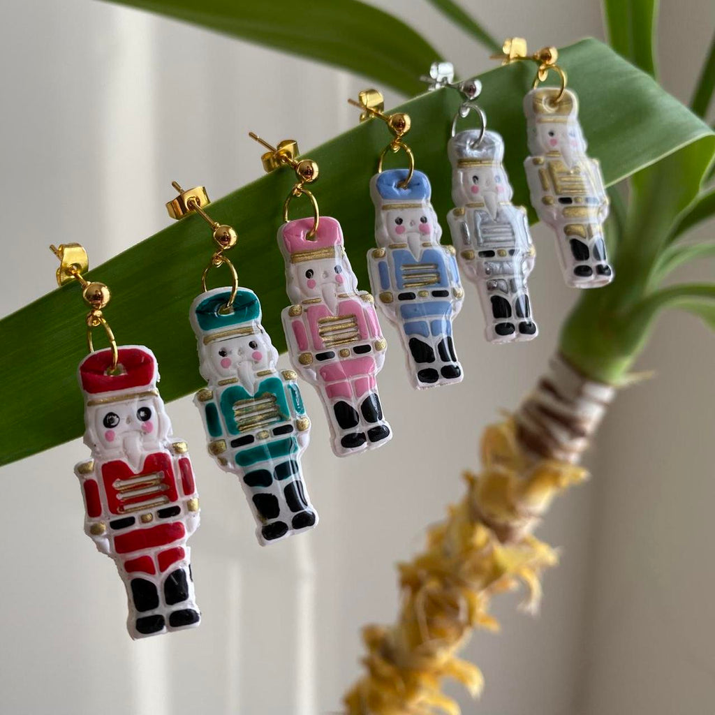 Made To Order Pink Nutcracker Polymer Clay Dangle - Image 4