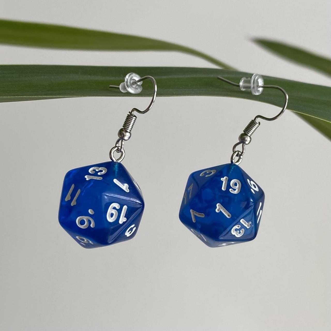 Dd Dungeons And Dragons D20 Blue Dice Dangle - Image 2